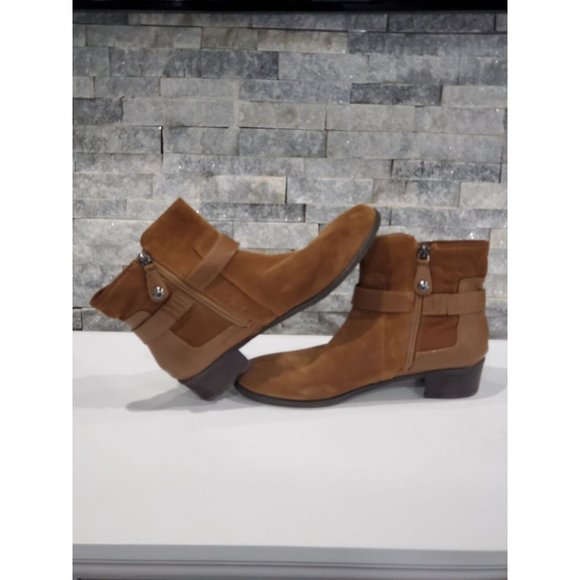 ISSAC MIZRAHILIVE LEATHER ANKLE BOOTS COLOR BROWN SIZE 8M - Picture 1 of 9